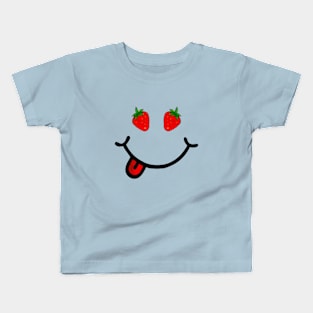 Strawberry & Smile (in the shape of a face) Kids T-Shirt